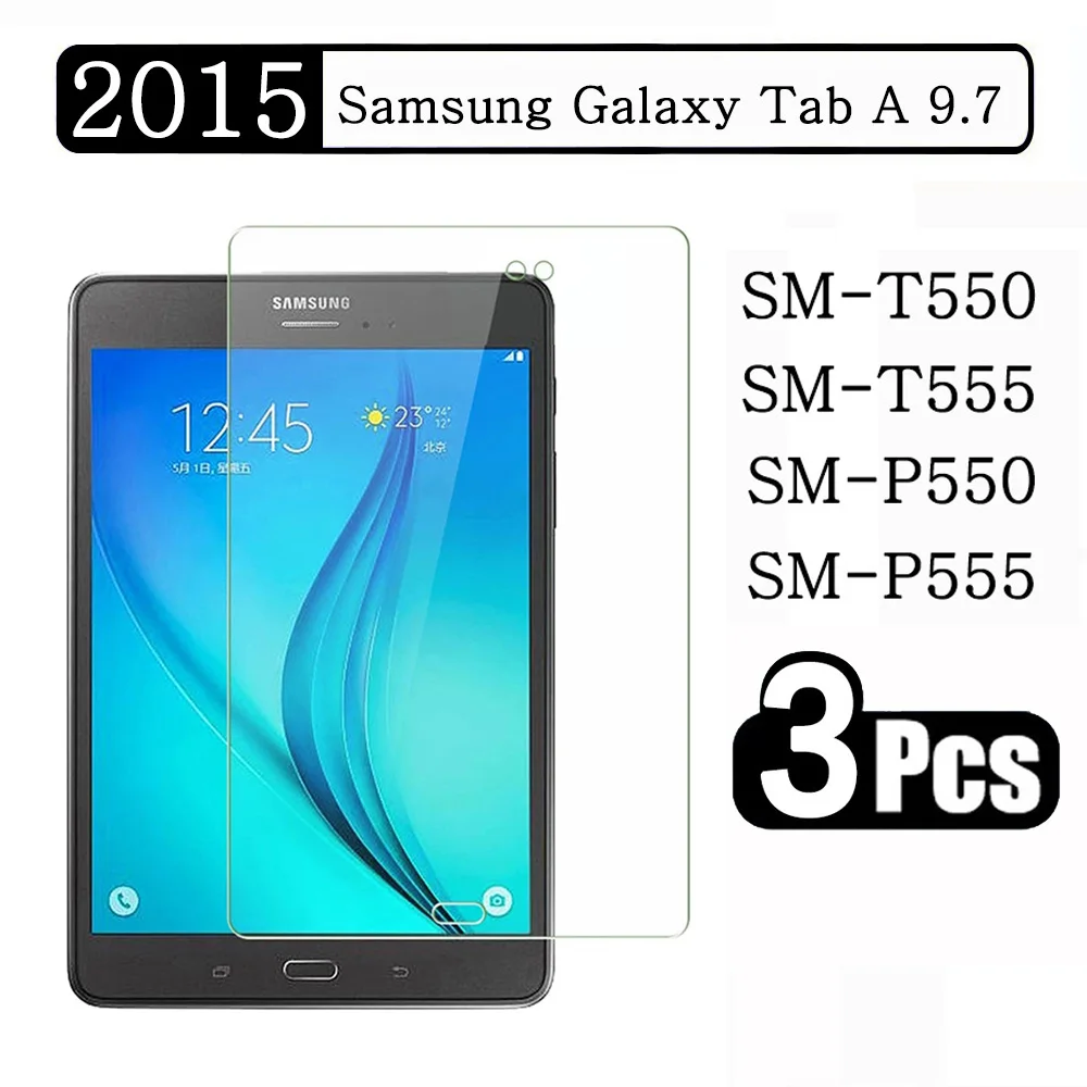 

(3 Packs) Tempered Glass For Samsung Galaxy Tab A 9.7 & S Pen 2015 SM-T550 SM-T555 SM-P550 SM-P555 Anti-Scratch Screen Protector