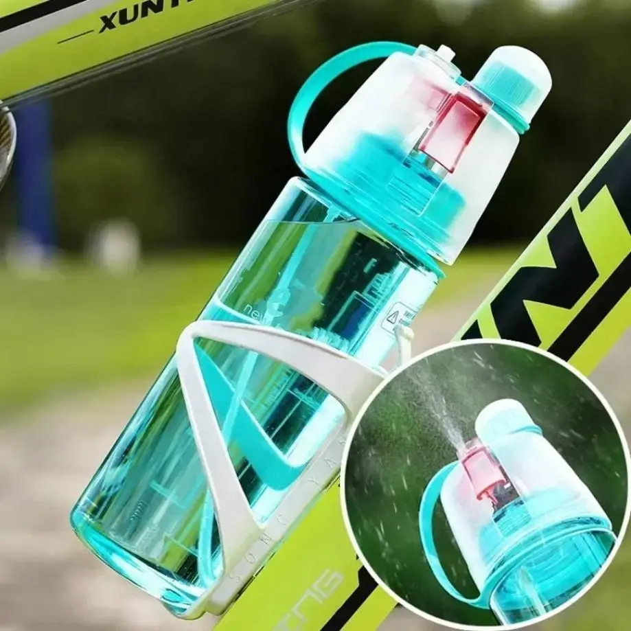 1 Pcs Outdoor Sport Fitness Water Cup Large Capacity Spray Bottle BPA Free Drinkware Travel Waterbottle 600ml Water Bottle Girls