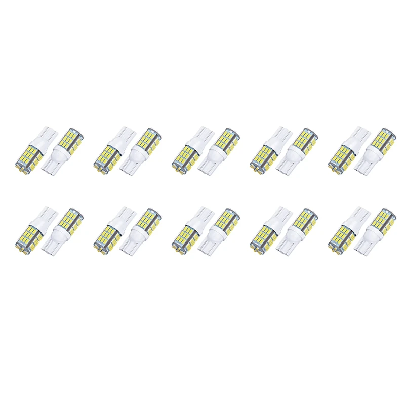 T10 921 194 168 175 LED Bulbs 20-Packs, 3014 42-SMD LED RV Camper Trailer Boat Trunk Dome Map License Lights