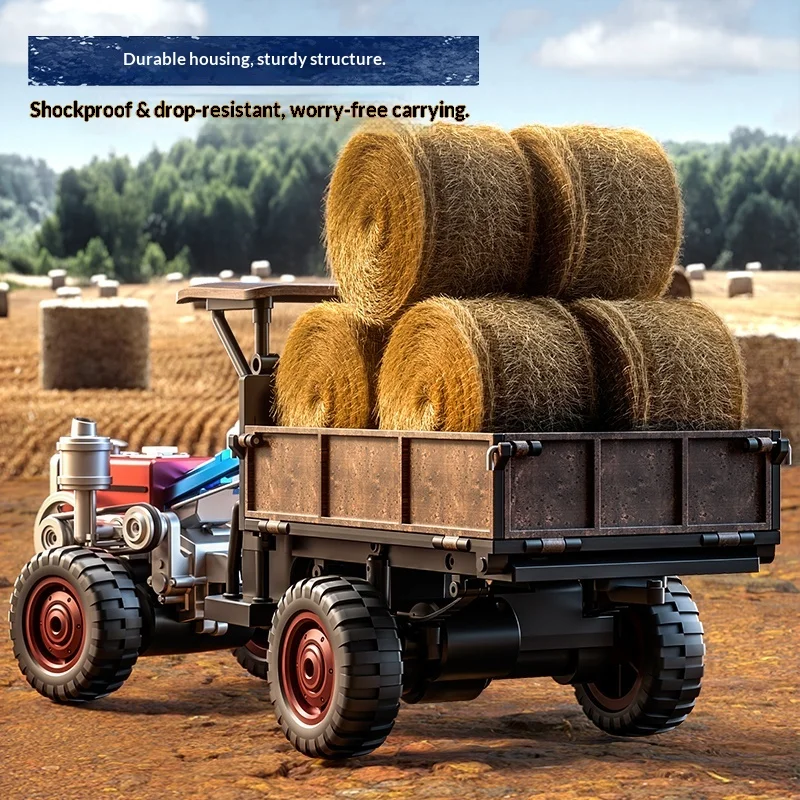 C8836 جرار كامل النطاق Rc التحكم عن بعد محاكاة جرار 2.4 جرام 4wd ريترو حلية جمع جرار زراعي هدية للأطفال #4