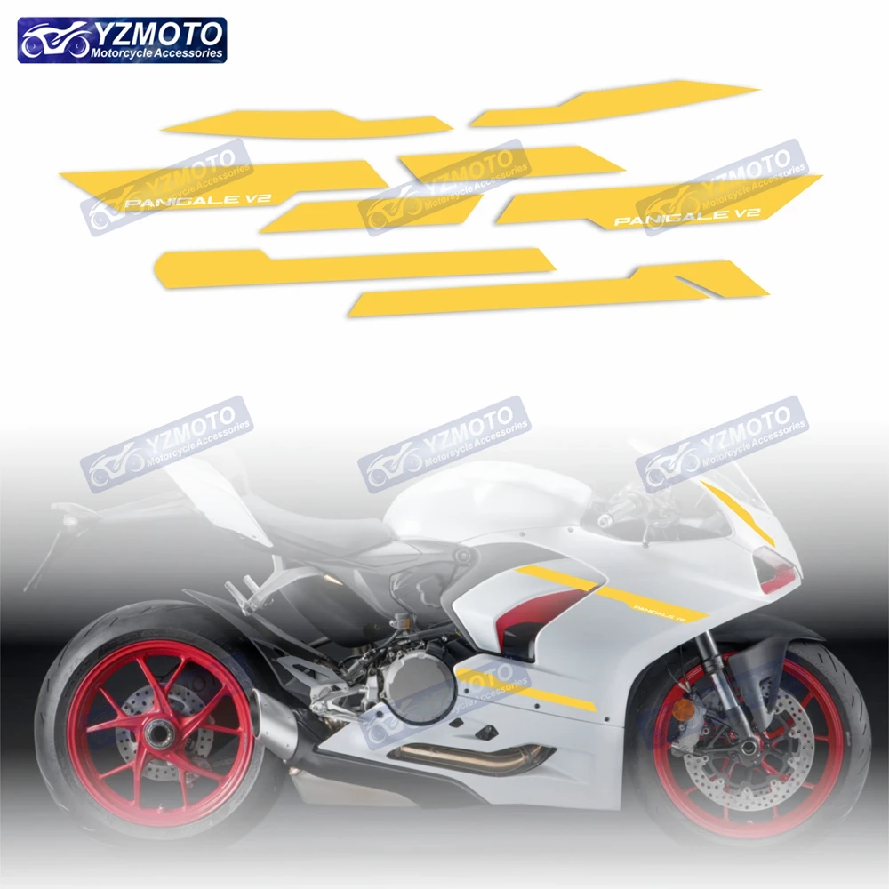 ل V2 Panigale V2 2020 2021 2022 2023 2024 دراجة نارية الملحقات مجموعة كاملة ملصق هدية عاكسة الجسم ملصقات مصورة عدة