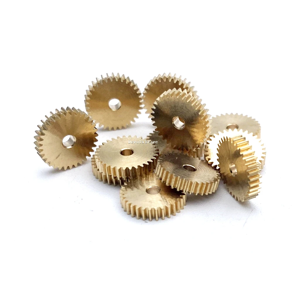 0.3M 2MM Hole MINI DIY Copper Gear 0.3M 30T 32T 30/32 Teeth 1.98MM 2.02MM Model RC Parts