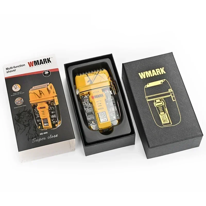 WMARK New USB Electric Razor NG-995 Barber Shaver Electric Shaver Beard for Oil Head Shaving Machine Push White