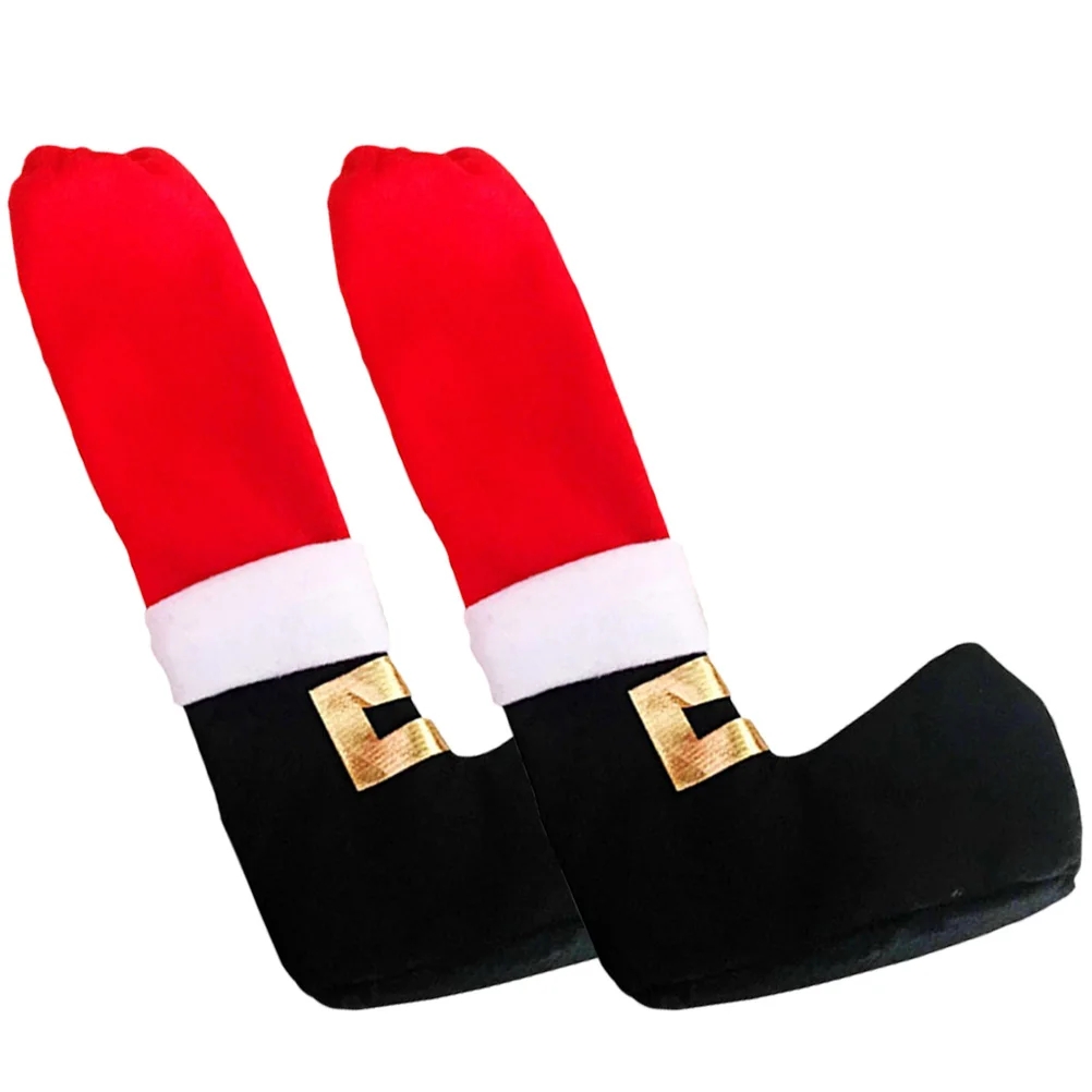 

2Pcs Christmas Chair Leg Caps Santa Feet Adornments Creative and Festive Table Leg Protectors Non-Slip Chair Feet Caps