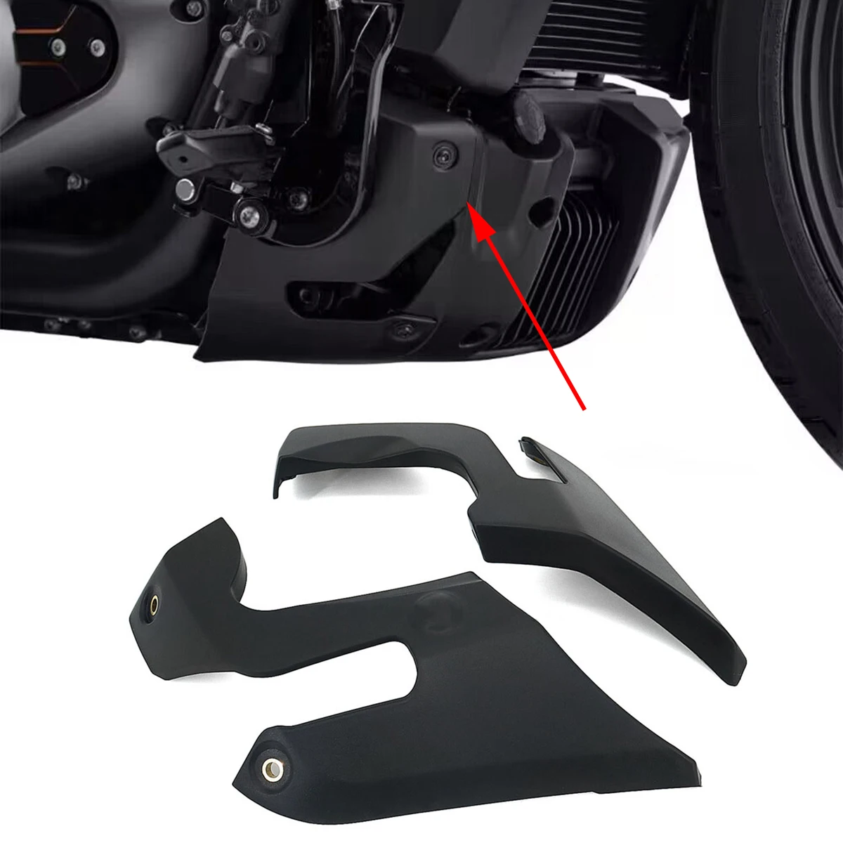 

Front Lower Spoiler Air Fairing Cover Guard Bottom Spoiler Mudguard For Harley Nightster 975 RH975 Nightster RH975 2022-UP