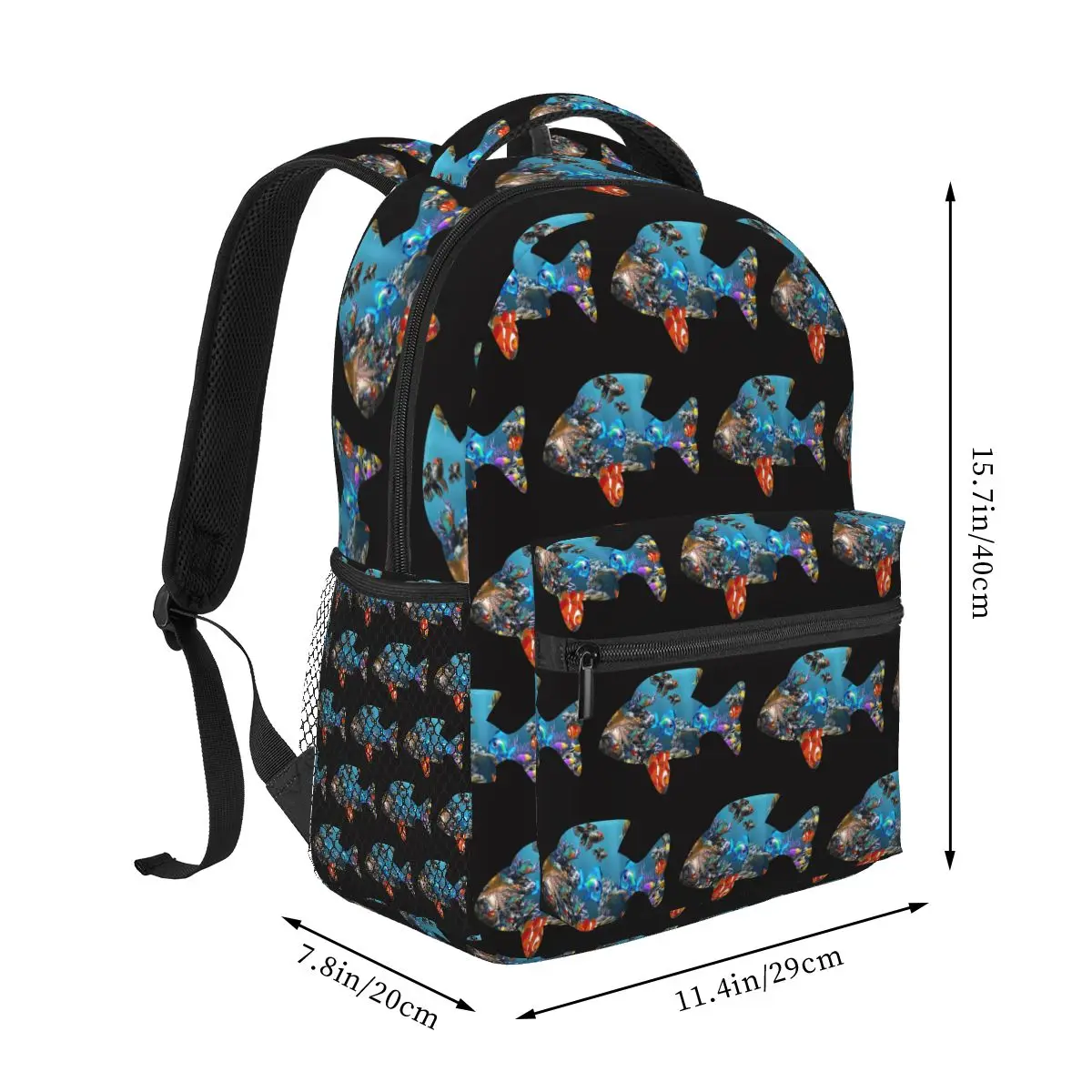 Fish Bowl Fish - Ocean Scene Backpack Student Boys Girls BookBag Kids School Bag Computer Shoulder Bags for Men Women