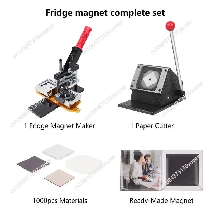 Custom Photo Kit for Fridge Magnet Maker, Button Machine, Square, 2 \