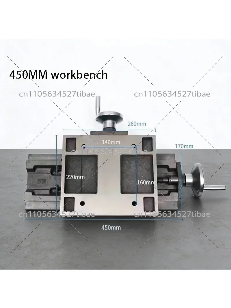 Heavy Duty Cross Slide Table 450x170mm Precision Drilling Milling Workbench Guide Rail Platform