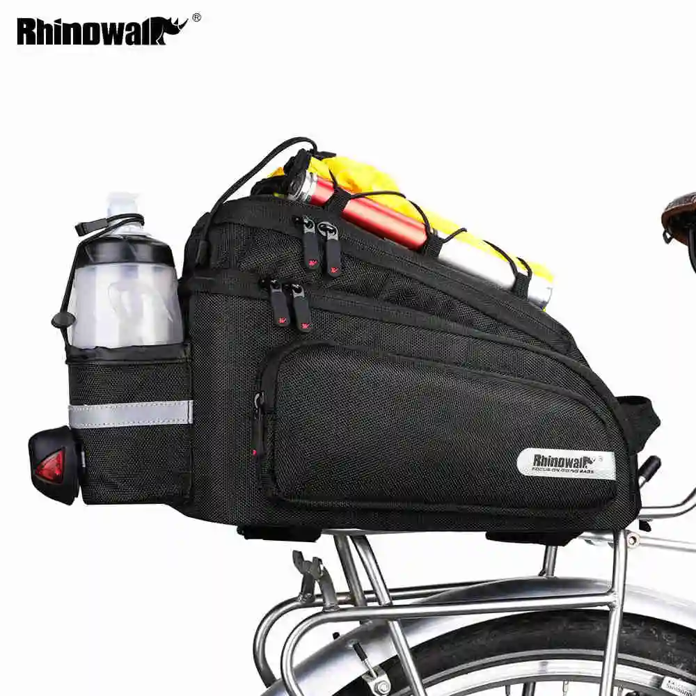 Rhinowalk-MTB Bicycle Luggage Rack Bag, Waterproof Cycling Saddle Rack, Trunk Bags, 12L Camera, Bicycle Accessories