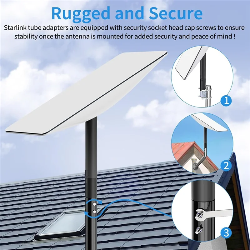 

Крепление на столб, адаптер для трубы, комплект крепления из сплава для антенной мачты Starlink, спутниковая мачта