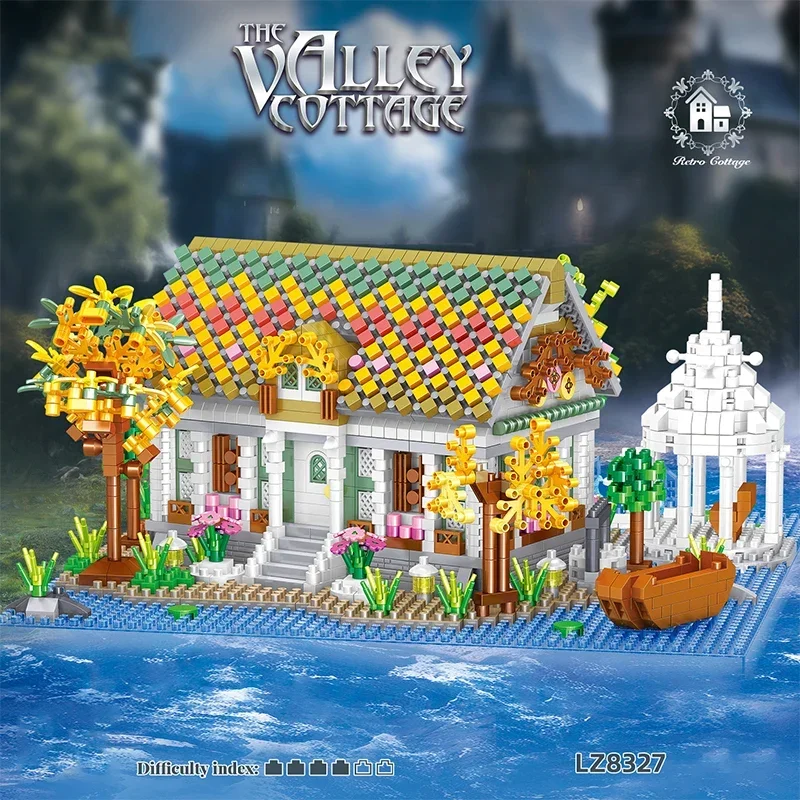 2710PCS The Valley Case Modello Building Blocks Mare Retro Houseboat Mattoni Decorazione del Desktop Giocattoli Fai Da Te Per I Bambini Regali di Festa