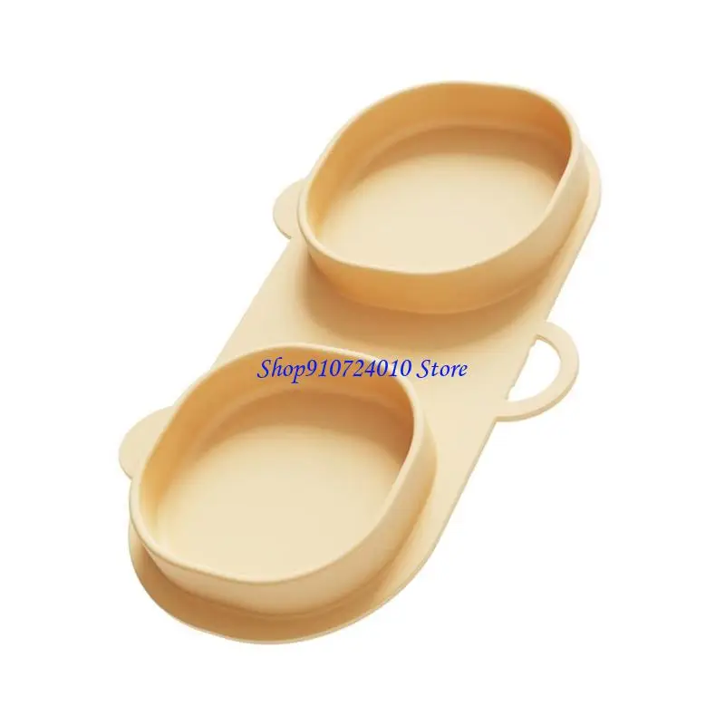 صينية تغذية الأطفال ذات القسم المزدوج 77HD، آمنة للاستخدام في غسالة الأطباق، مقاومة للانسكاب، ضرورية للسفر