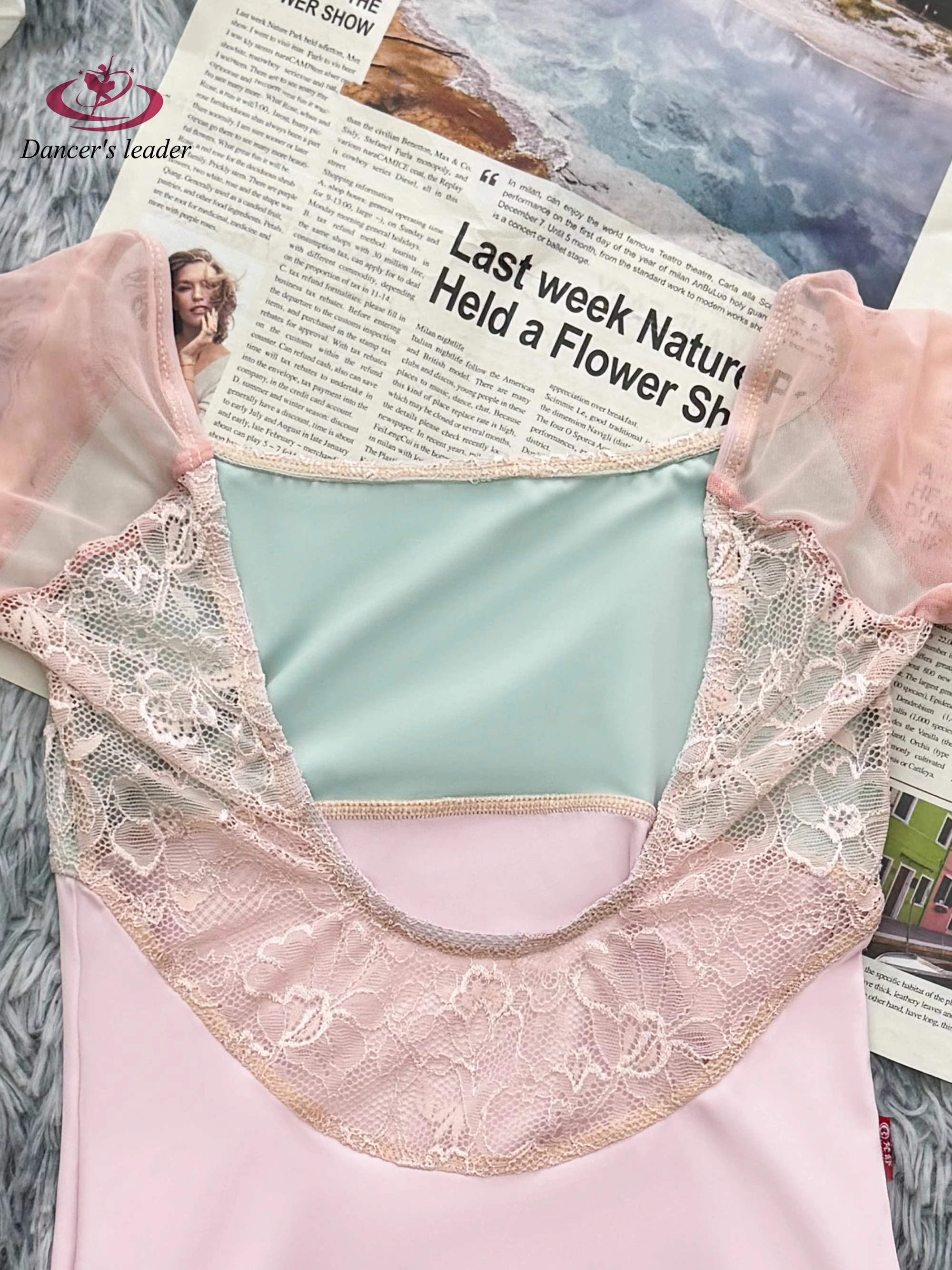Ballet Leotard for Women Practice Clothes Embroidered Embroidered Mesh Gymnastics Tight Clothes Performance Adult Yoga Costume