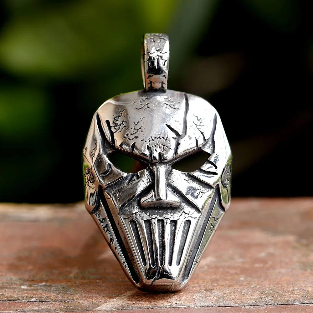 2024 New in Punk 2023 New Cool Men's Skull Mask Pendant Gothic 316L Stainless Steel Chain Motorcycle jewellery Party Gift