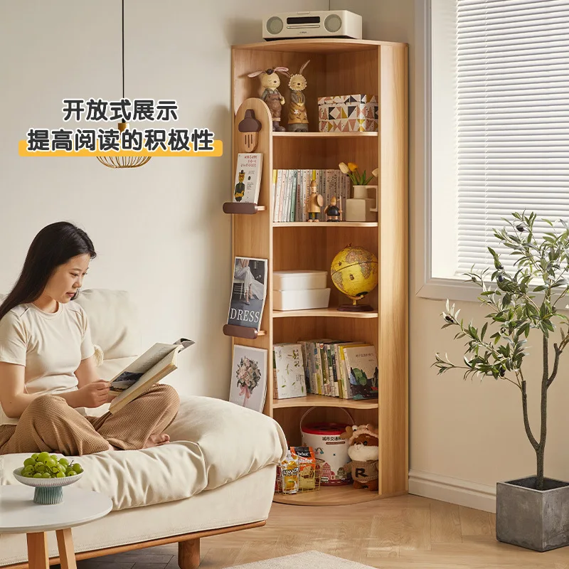 رف كتب من الأرض إلى السقف لغرفة المعيشة، وخزانة منزلية، وخزانة عرض لخزانة الكتب الزاوية