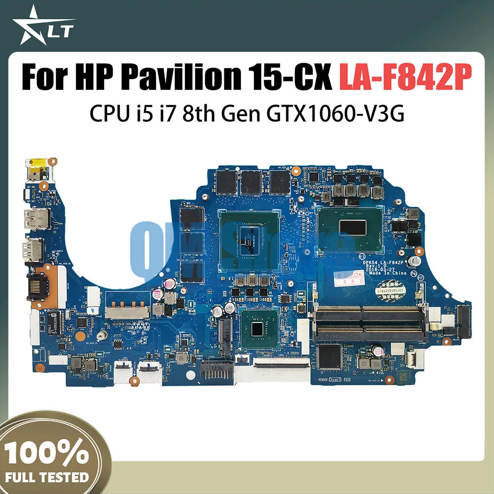 

L20304-001 L20304-501 L20304-601 Notebook Mainboard For HP 15-CX Laptop Motherboard LA-F842P With I7-8750H GTX1060