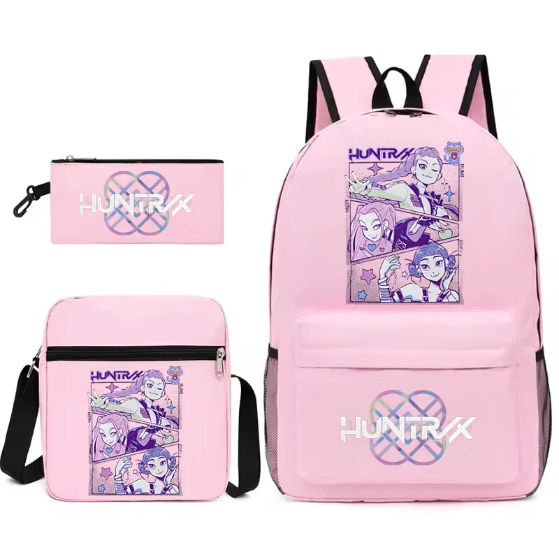 

3 шт. KPop Demon Hunters рюкзак Mochilas популярные рюкзаки из фильмов для подростков холст рюкзак для ноутбука школьные школьные сумки подарок