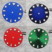 New NH35 Dial Green Luminous Watch Face Matte Texture Dial for NH35/ NH36 Mechanical Movement Watch Accessories Repair Parts