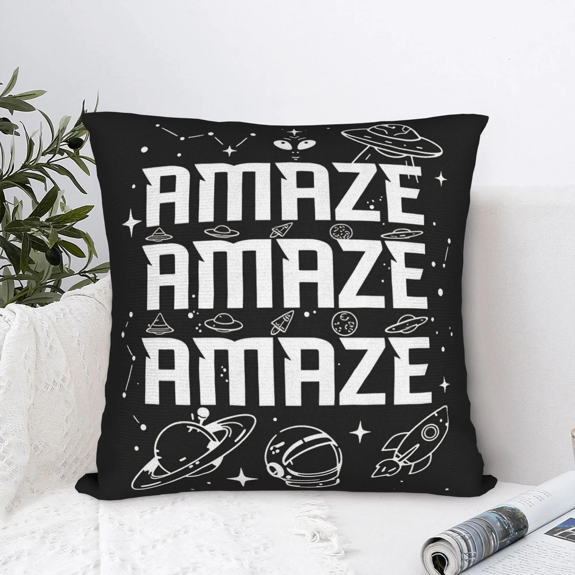 R-Rockys Amazes Pillow Cover  Kawaii Pillow Case For Sofa Home Decoration Soft Cushion Cover Birthday Present