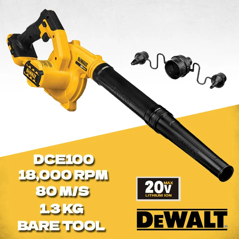 

DEWALT DCE100 Compact Jobsite Blower Cordless Air Blower Li-ion Dust Vacuum Cleaner Garden Leaf Rechargeable Blower Power Tools