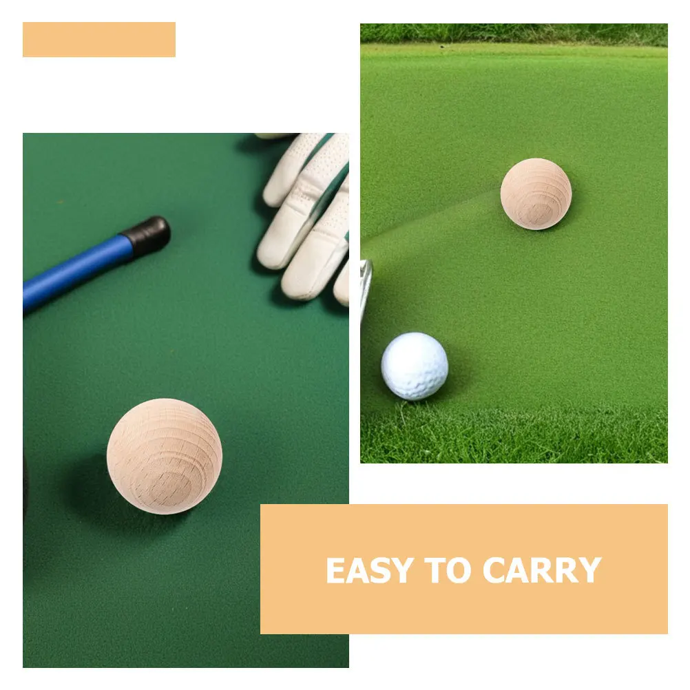 Palla di legno di legno duro naturale 7,5 cm Sfera rotonda non finita Palline per croquet da prato Gioco da cortile all'aperto Set da gioco per croquet