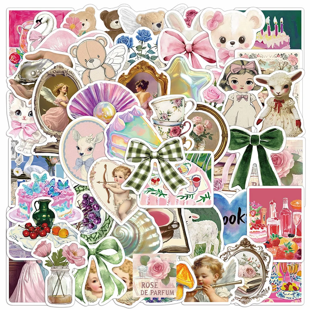 10/30/50 Uds. Pegatinas de grafiti de estilo INS para chica, calcomanías estéticas DIY para monopatín, teléfono, portátil, pegatina de grafiti de dibujos animados