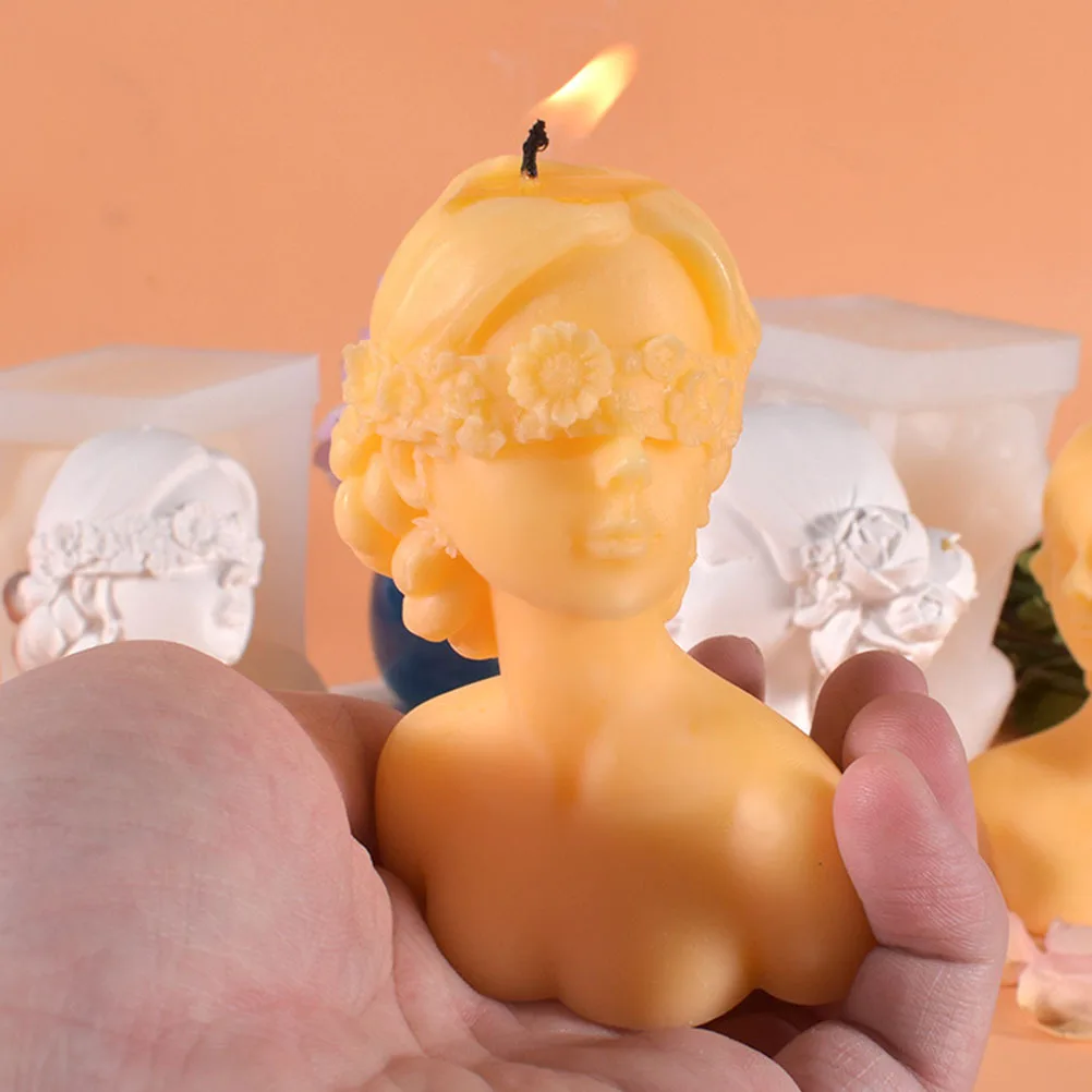 

DIY Blindfolded Girl Silicone Mold 3D Making Tool for Decorative Crafts and Soap Girl Mold