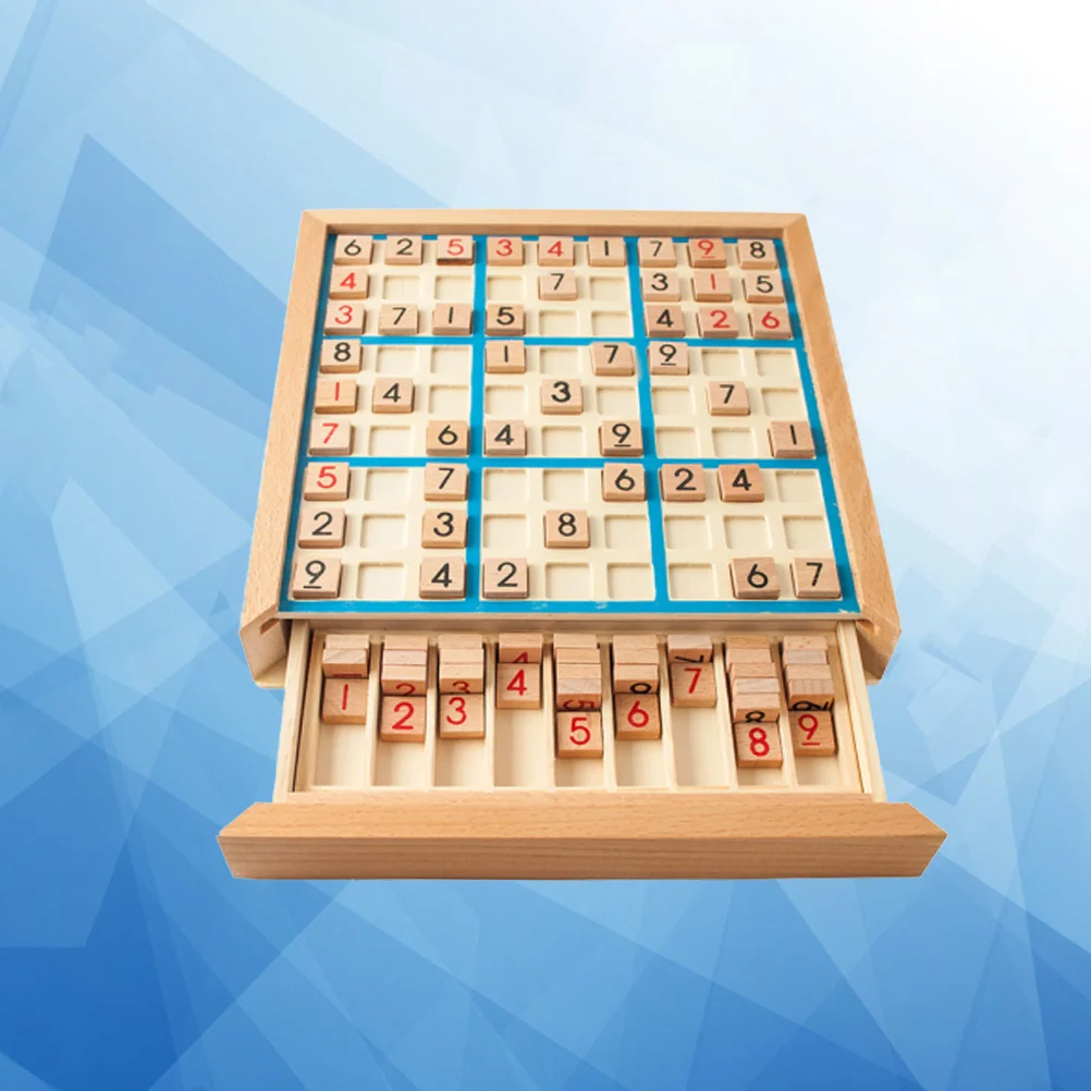 1Set Holz Sudoku Puzzle Spielbrett Pädagogische Logische Argumentation Entwicklung Kinder Zahlen Lernen