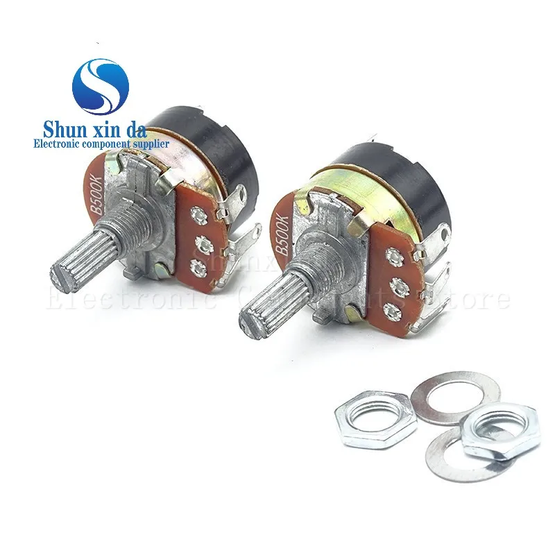 WH138-1 ความยาว 20 มม.B5K B10K B20K B50K B100K B250K B500K OHM ปรับความต้านทานความเร็วพร้อมสวิตช์ Potentiometer