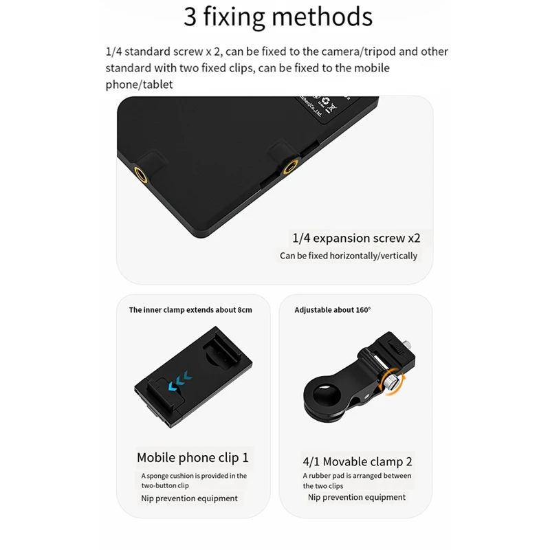 Luce per selfie per telefono LED RGB Batteria da 2000 mAh Luce di riempimento video ricaricabile Luce video portatile a 3 modalità di illuminazione