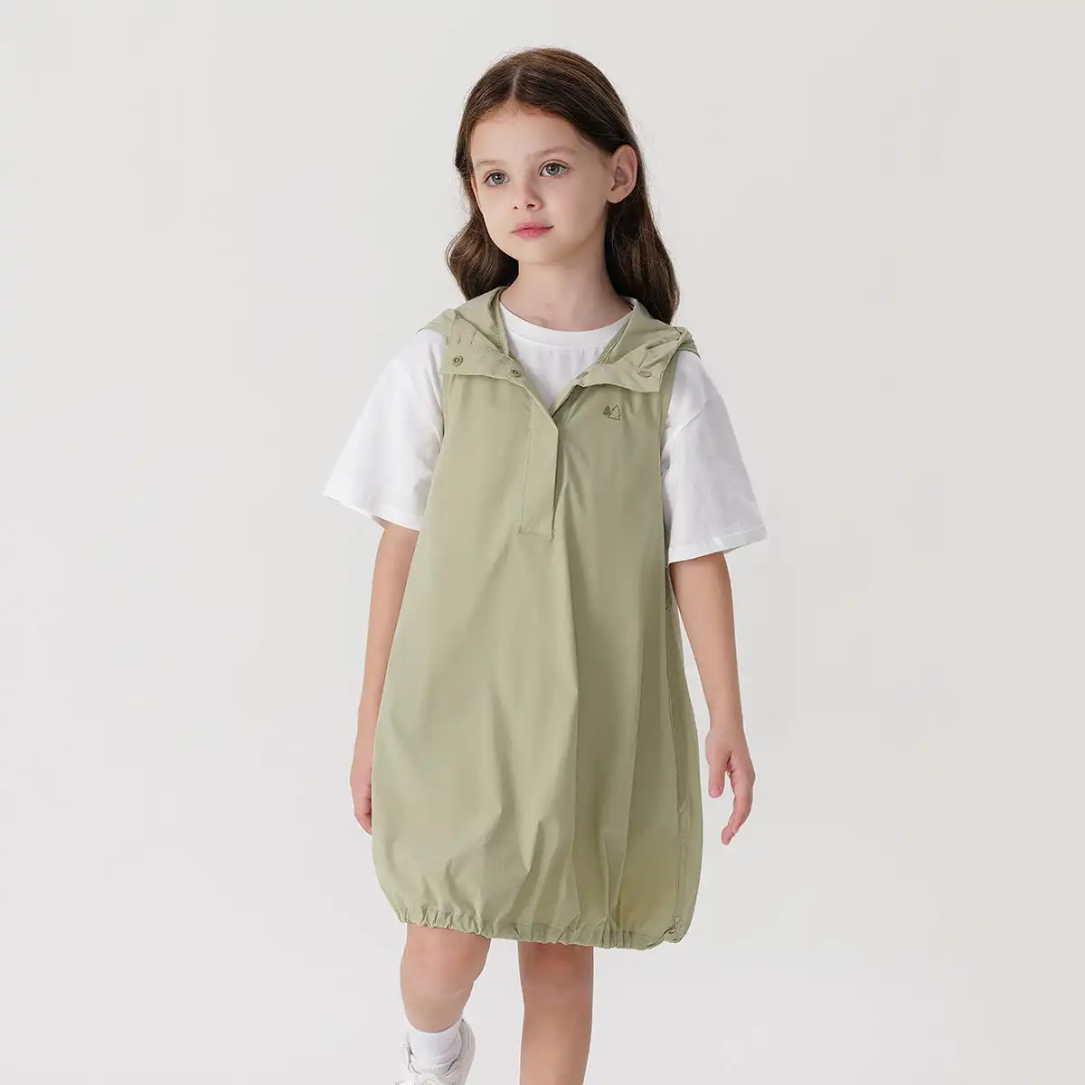 

MARC&JANIE Girls Ultralight Quick Drying Utility Outdoor Sleeveless Hooded Dress for Summer 240533