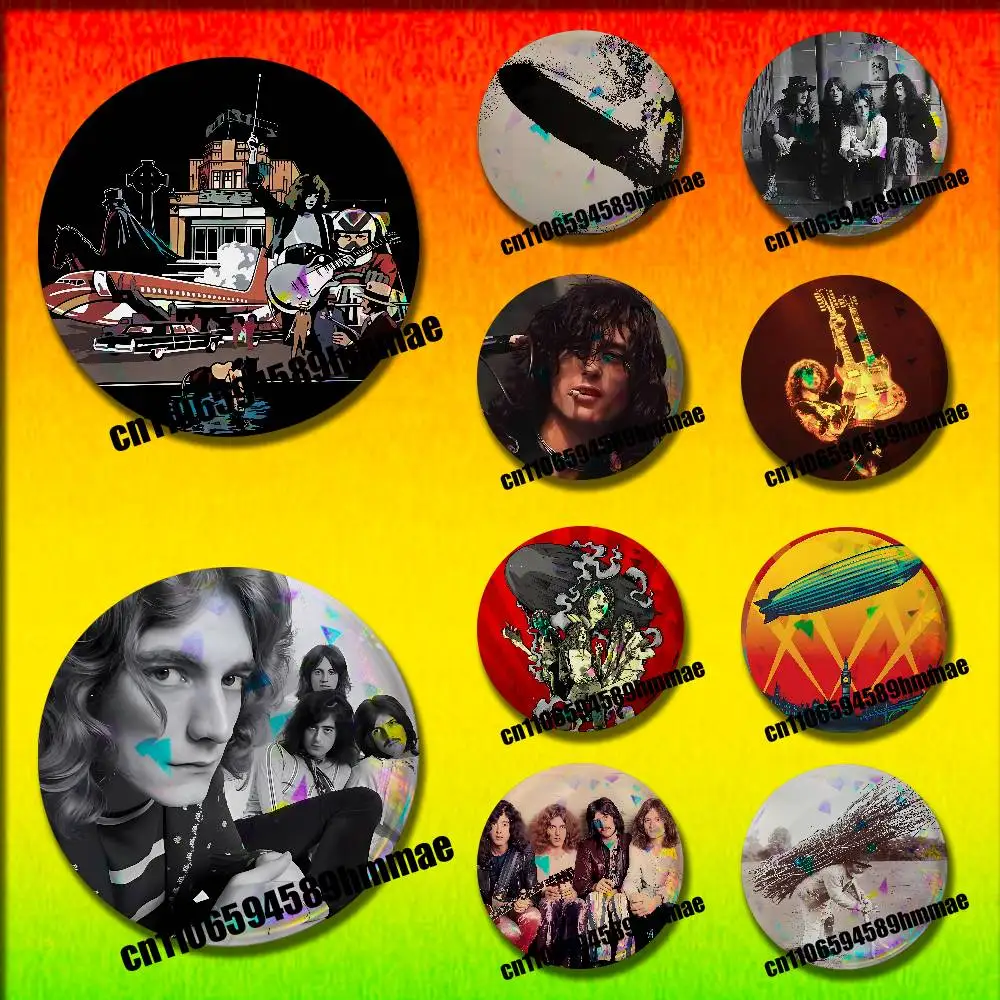 

L-Led Zeppelin Round Pins Insignia Badge Case Ornament Souvenir 32mm 44mm Brooch Button