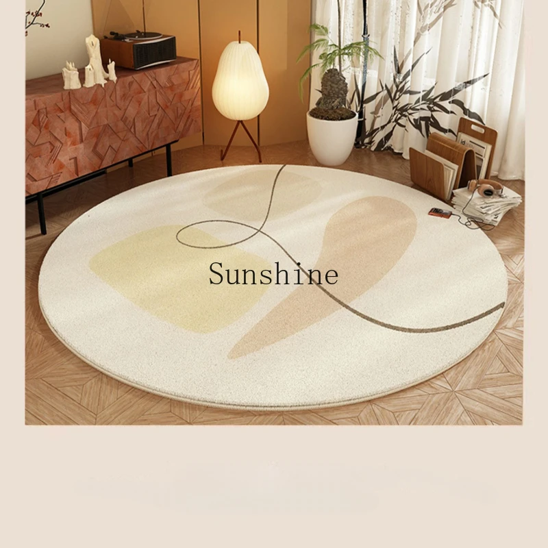 White round carpet bedroom coffee table floor mat