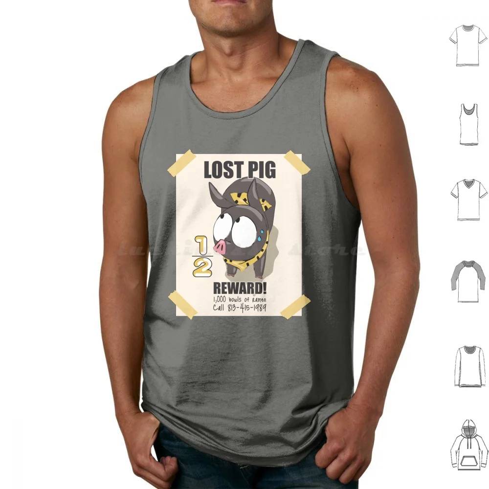 P-Chan Ryoga Lost Pig-Ranma 1/2 camisetas sin mangas chaleco sin mangas Anime Ranma Ranma 1 2 Ryoga Hibiki Ryoga Pchan P Chan Pig lindo