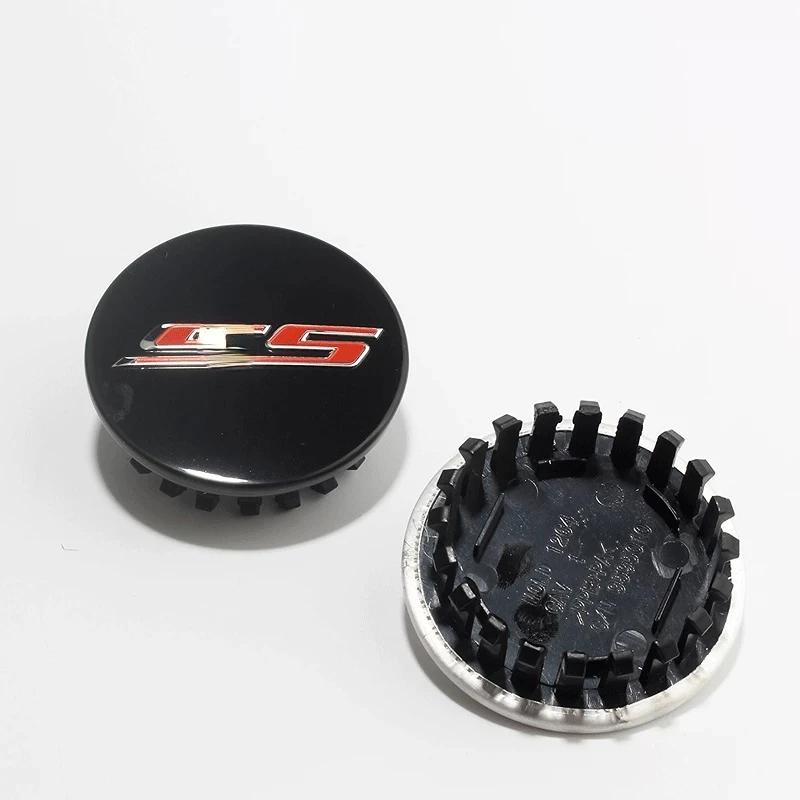 4x 19351758 67mm Black Red SS Car Wheel Hub Center Caps Fit For 2016-2020 Camaro (Only Fits 6th Gen Wheels)