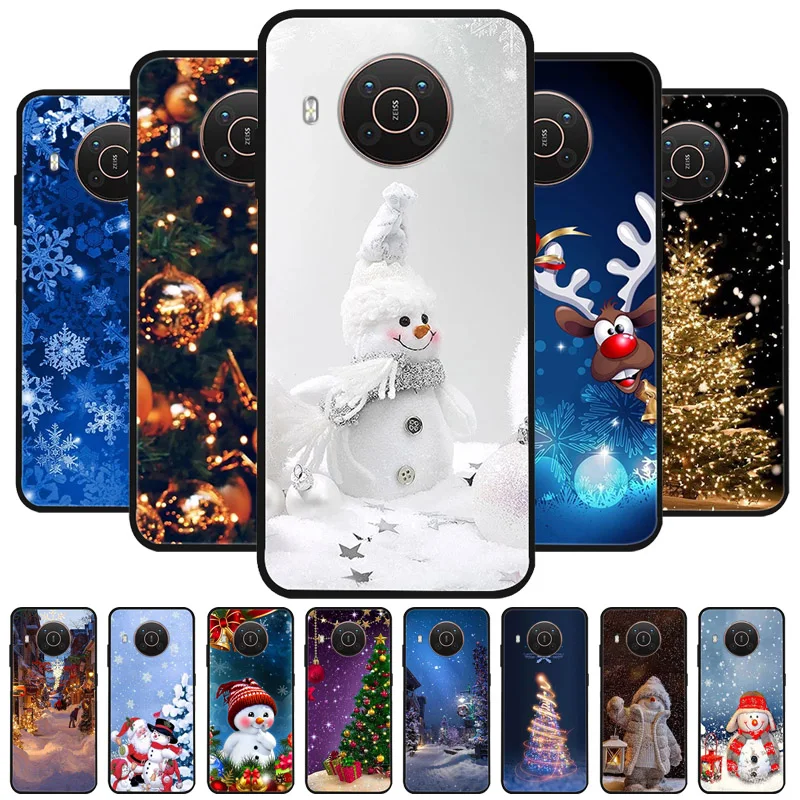 Christmas Silicone Soft Case for Nokia X20 x10 1.4 3.4 225 215 4G G50 5G G20 Cover Bumper for Nokia G10 Cute Bumper Funda