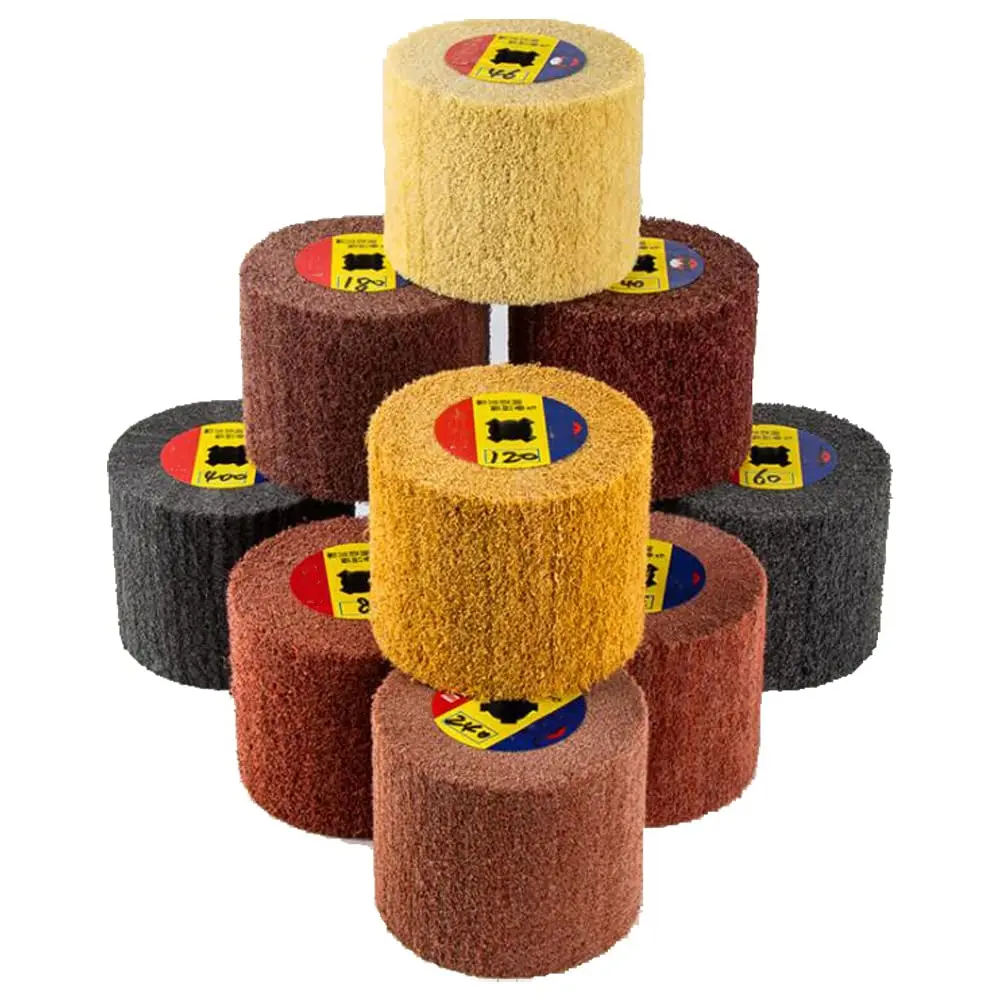 

7 Pack Non-Woven Flap Brush, 120mm x 100mm, Grit 60# to 600#, for Metal Polishing Stainless Steel Aluminum Copper