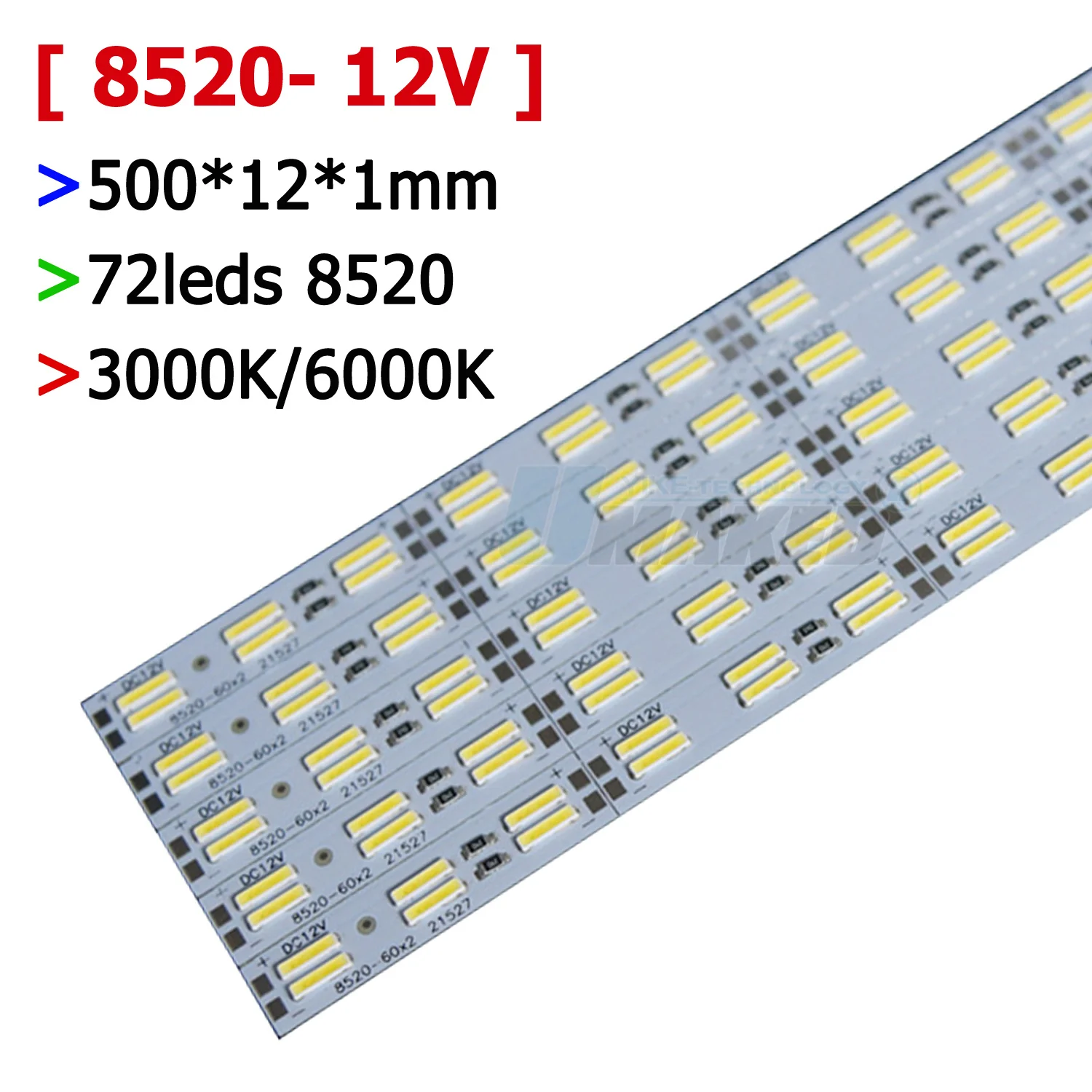 

20pcs Bright 50CM SMD8520 DC12V 72leds LED Hard Rigid Light LED Strip Bar Light white/ warm white holiday lighting,Decorate lamp
