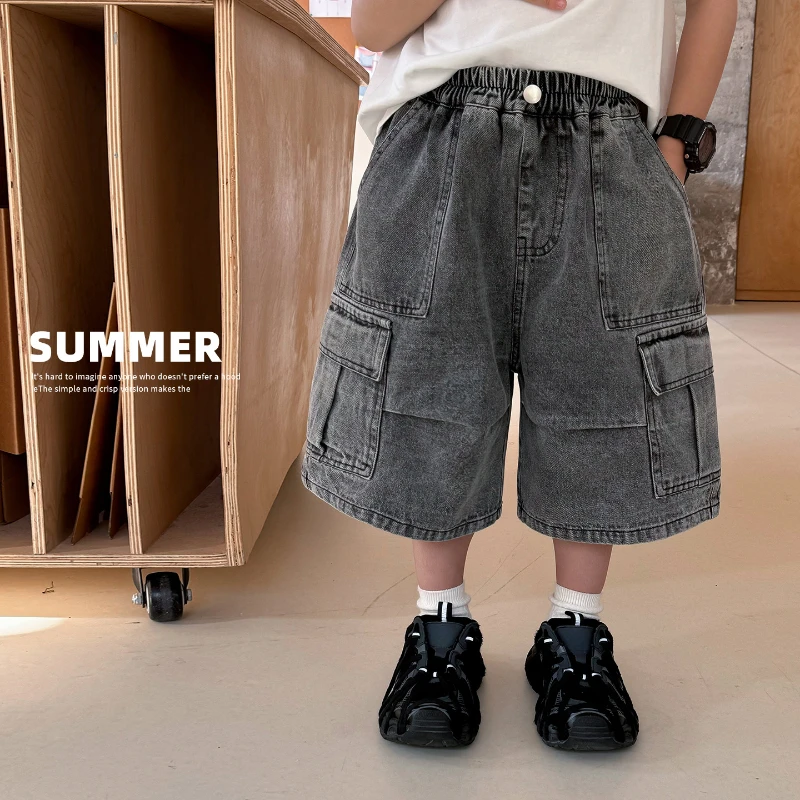 

Baby Shorts 2025 Boys' Summer New Children's Clothing Trendy Cool Baby Shorts Versatile Children's Jeans