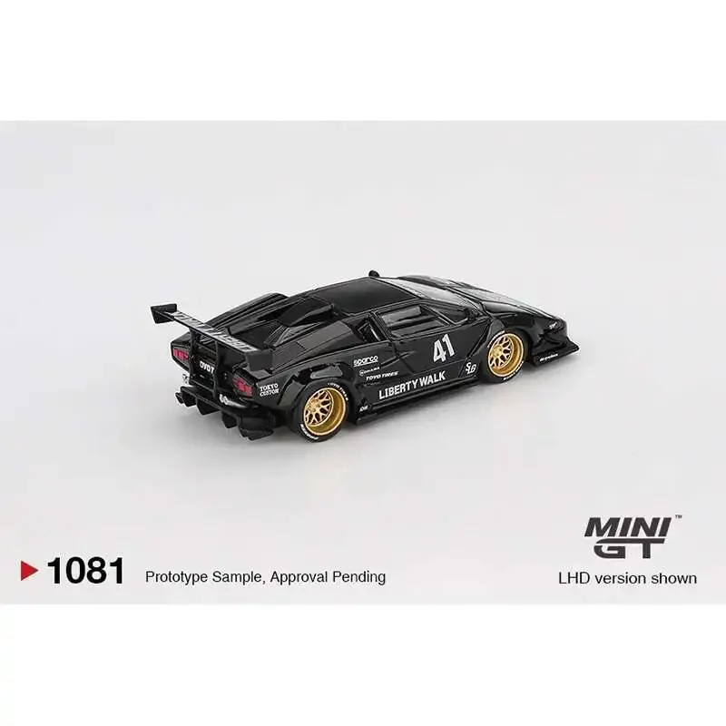 

Предпродажа MINIGT 1081 1:64 LBWK Lamborghini Countach LB WORKS, черная коллекция игрушек, литая под давлением модель автомобиля