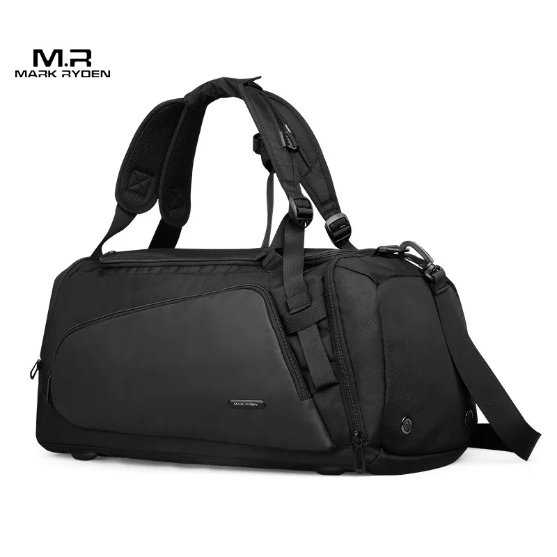 Mark Ryden-Mala de Viagem Impermeável Masculina, Bolsa Preta, de Grande Capacidade, Mochila de Viagem Multifuncional Casual Crossbody