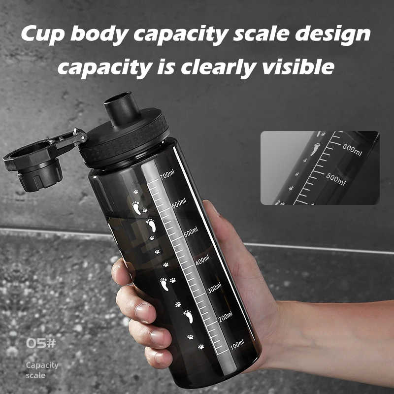 750ml Sports Water Bottle Outdoor Fitness Water Cup Camping Mountaineering Portable Fitness Jug