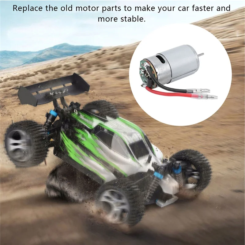 RS390 Motor Kit For A949 A959 A969 A979 1/18 4WD Rally Car 390 Brush Motor For RC Car-A83Z