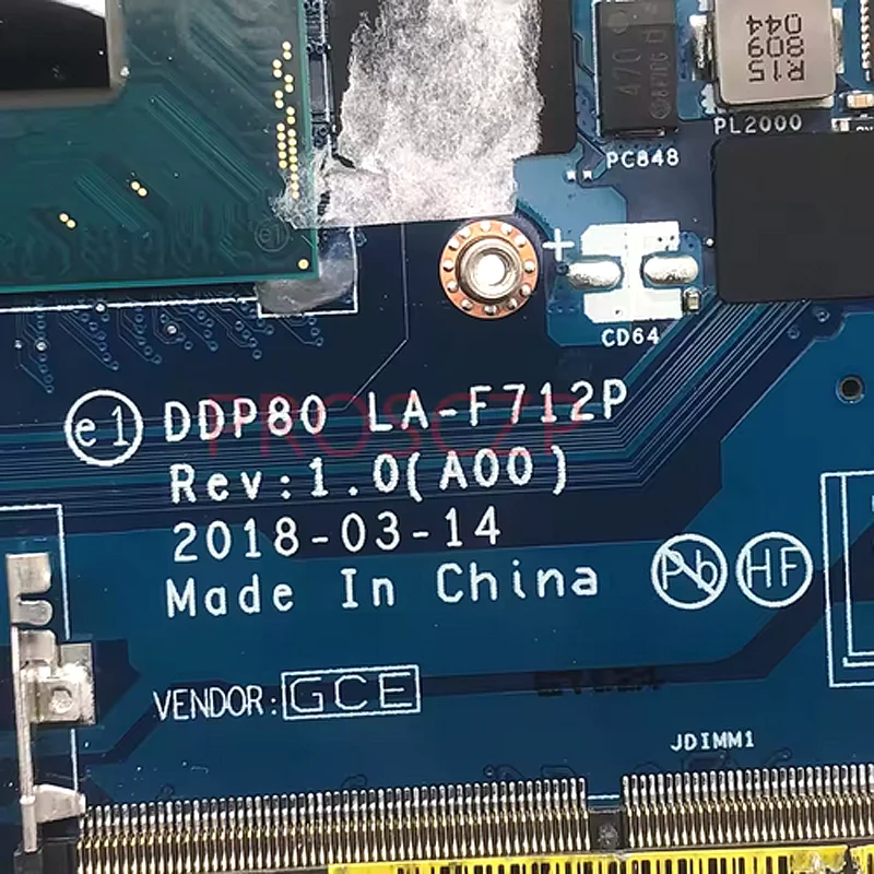 

07TTKR 0T73CF 03YC67 LA-F712P Материнская плата для ноутбука DELL Latitude 3530 5591 Материнская плата для ноутбука i5 i7 Процессор 8-го поколения протестирована
