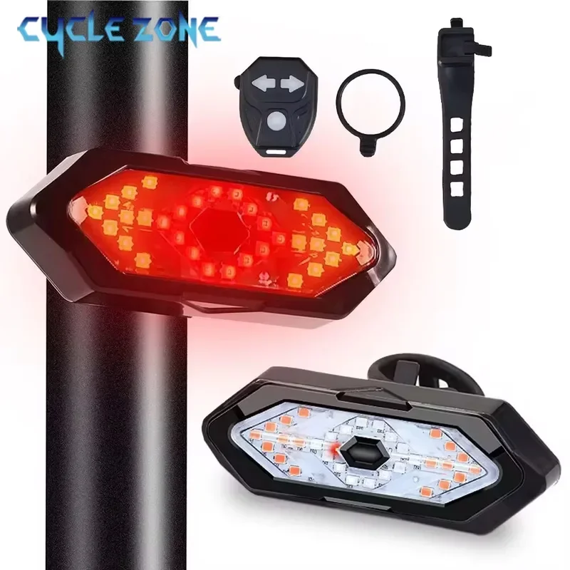 

Bike Turn Signal Rear Light Remote Bicycle Lights LED USB Rechargeable Bicycle Lamp Bike Wireless Warning Tail Light