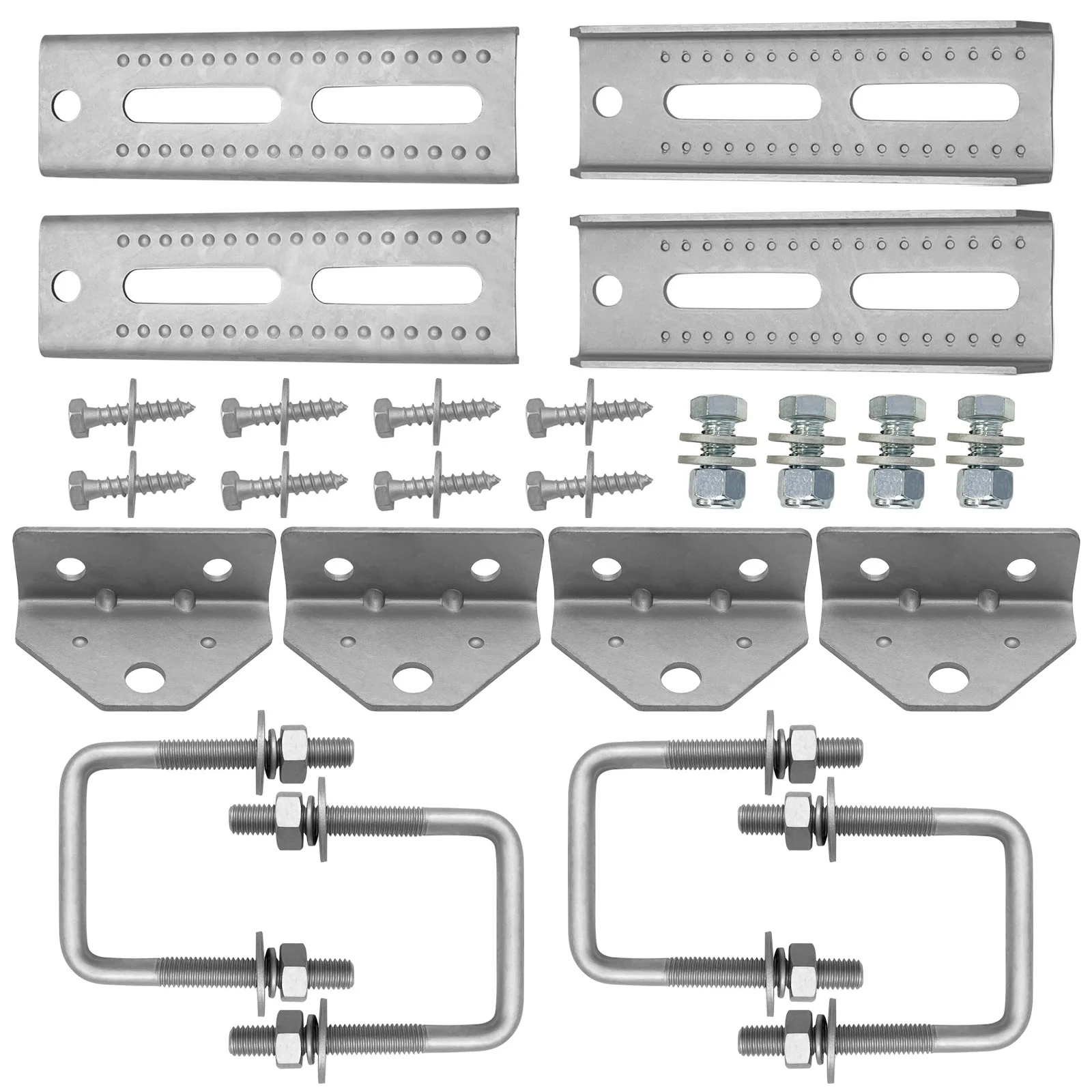 

4 Packs 8-inch Heavy-Duty Boat Trailer Bunk Bracket Support Kit Galvanized Swivel Top Bunk Bracket Kit For 1.5"x3", 2"x3", 3"x3"