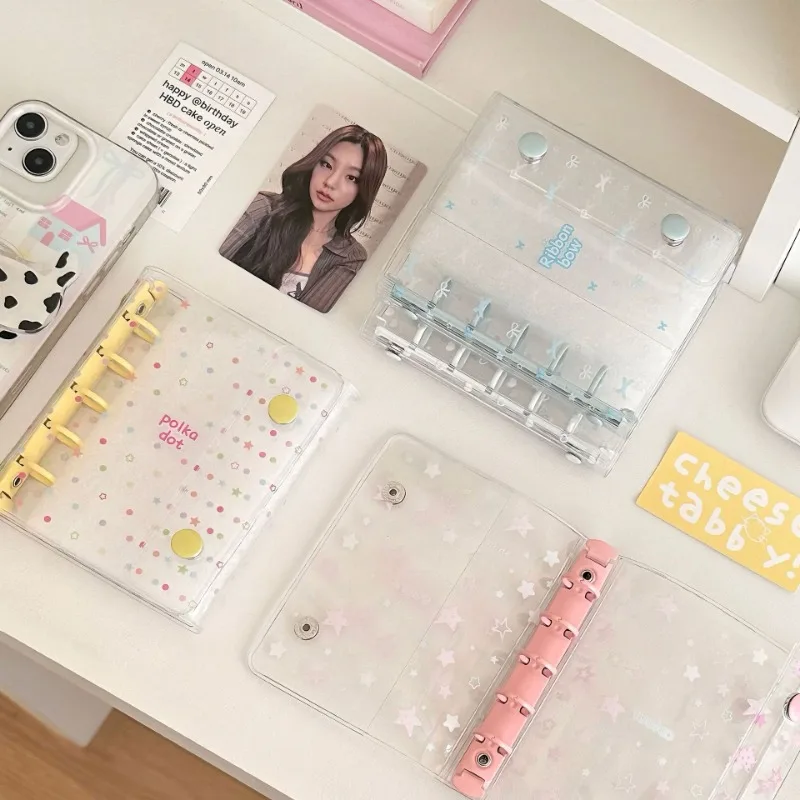 M5 PVC Folio W/Quad-Function Pages Starry Clip-On System for Card Decor Scrapbook Ecosystem Small Binder Photocards Photo Album