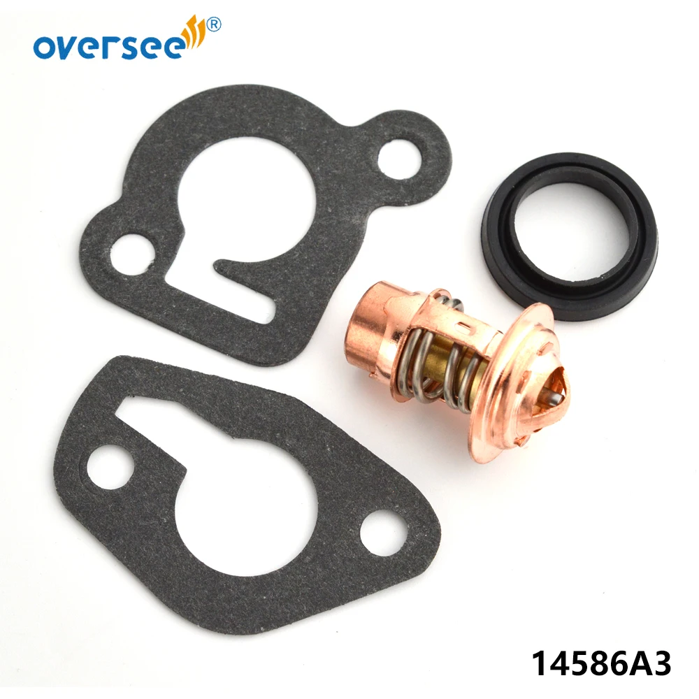 

14586A3 Thermostat Kit (120 Degress) with Gaskets for MERCURY-MARINER 6HP-25HP Outboard Engine 75692A9