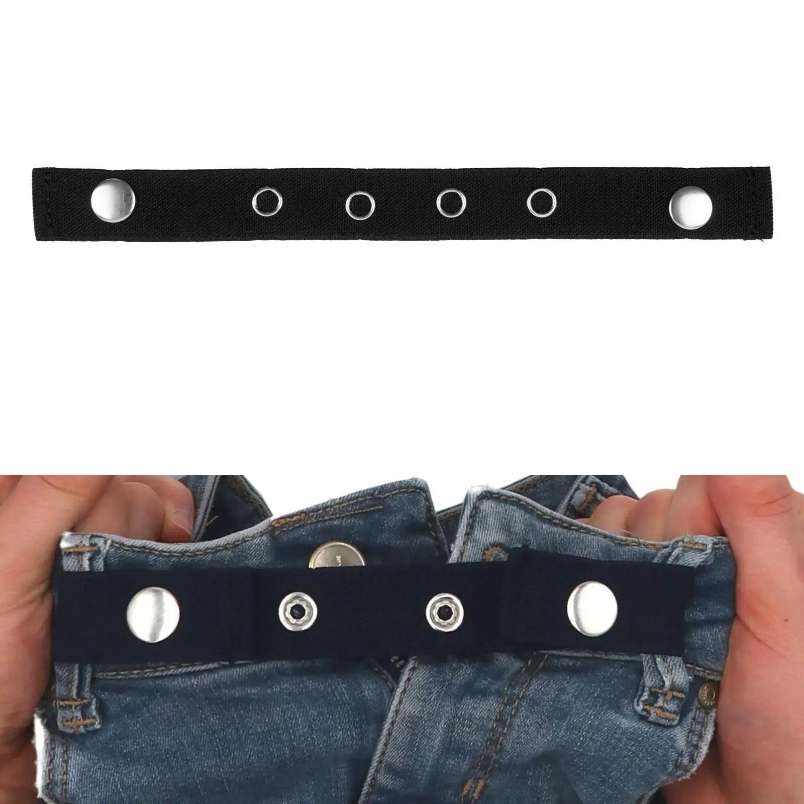 Cinturón elástico sin hebilla, ajustable, Unisex