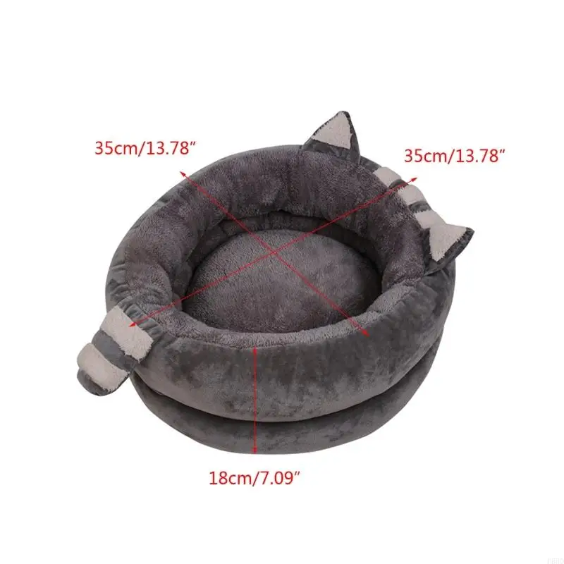 F68D Winter Kat Hond Bed Pluche Cartoon Kennel Kussens voor Hond Pluche Waterdicht Wasbaar Huisdier Pad Huisdier Slaapmat Hond